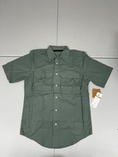 Timberland Short Sleeve Button Up Cargo Shirt Fishing Outdoor Green NWT Pick Sz picture