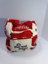 VTG 1972 Coca-Cola Canvas Backpack Bag Advertising Logo 