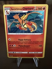 🌀 Special Delivery Charizard SWSH075 SWSH Promo Holo HD Mouth Swirl 🌀 picture