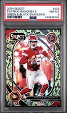 2024 PANINI SELECT GREEN & BLACK SNAKESKIN PATRICK MAHOMES II /2 PSA 8 picture