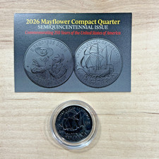 2026 Mayflower Quarter Black Ruthenium 1776–2026 w/ COA Display picture