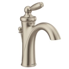 MOEN 6600BN Brantford One-Handle High-Arc Bathroom Sink Faucet - Brushed Nickel picture