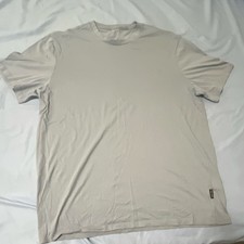 Calvin Klein Men's M Beige Logo Crew Neck Short Sleeve Cotton Knit T-Shirt picture