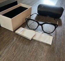 CHANEL Square Black Plastic Full Rim Eyeglasses with Case and Box picture