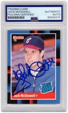 Jack McDowell Signed White Sox 1988 Donruss Rated Rookie Card #47 - PSA Slabbed picture