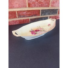 Antique E.S. Germany Prov Saxe Rose Porcelain Celery Relish Dish picture