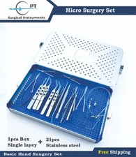 Micro Surgery Instruments Set Tympanoplasty ENT Neuro Surgica Tools 21 Pcs picture