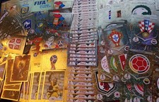 WORLD CUP 2018 STICKERS -  PANINI RUSSIA 2018 FOIL, EMBLEMS, SHINY STICKERS. picture