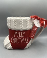 ❤️🤍NWT Rae Dunn Ceramic Merry Christmas Stocking Mug picture