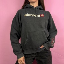 Vintage Element Skateboards Faded Gray Pullover Hoodie Y2K Sz picture
