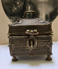 Antique/ Vintage Heavy Metal Bronze Dhokra Jewelry, Coins Box 6