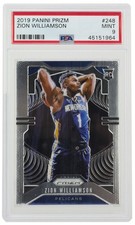 Zion Williamson 2019 Panini Prizm #248 Pelicans Basketball Card PSA Mint 9 picture