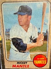 Topps 1968 Topps Mickey Mantle #280 Base Set 1st Base New York Yankees picture