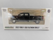 Greenlight Agate Black Metallic 2022 FORD F350 Platinum Dually Pickup Truck 1:64 picture