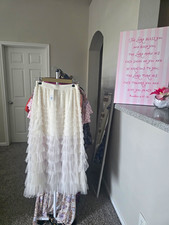 🤍 Francesca’s Ivory Layered Tulle Ruffle Skirt picture