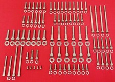 2006-2017 HARLEY DYNA POLISHED STAINLESS STEEL ENGINE TRANSMISSION BOLT KIT SET picture
