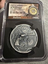 Cameroon 2024 Peacemaker 2000F 1 oz Silver .999 NGC MS70  Antiqued picture