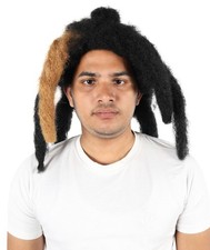 Unisex Shoulder-Length Black & Brown Dreadlock Halloween Costume Wig picture
