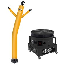 MOUNTO 20ft Yellow Inflatable Dancer Sky Puppet Dancer with 1hp 18inch Blower picture