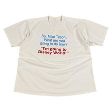Vintage 1997 Mike Tyson Disney World Ear Bite T-shirt picture