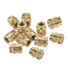 120pcs Knurled Insert Nut Female Thread Brass Embedding Nut M3 x 6mm L x 5mm OD picture