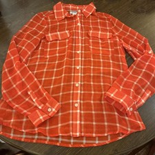 Old Navy Women's Orange and Red Shirt picture