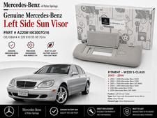 Genuine Mercedes W220 S430 S500 S55 S600 Left Sun Visor Gray OEM 2003-2006 picture