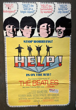 Vintage 1965 HELP The Beatles U.S. One Sheet Movie Poster 25