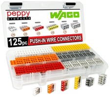 Wall Nuts 125pc Pushin Wire Connector Assortment Kit with Case | Splicing for S picture