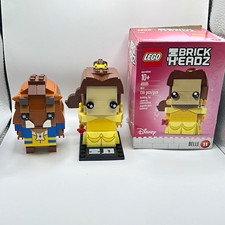 LEGO BrickHeadz Belle 41595 + Beast 41596 Beauty and the Beast Pair w/ Belle Box picture