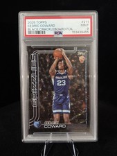 Topps 2025-26 Cedric Coward Black Crackleboard Foil 10/10 RC #211 Grizzlies picture