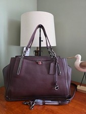 Coach Dreamer 36 38550 Oxblood Pebbled Leather Satchel Bag NWT picture