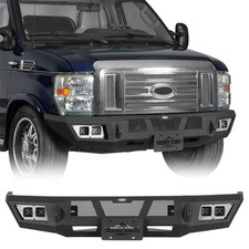 Fit 2008-2026 Ford E-350 Heavy Duty Front Bumper w/ Winch Plate & LED Light picture