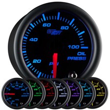 NEW 52mm GlowShift Black 7 Color Electronic Oil Pressure PSI Gauge Meter picture