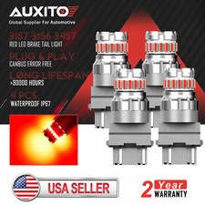 4pcs AUXITO Canbus 3157 3156 3457 3057 Red LED Brake Tail Turn Signal Light Bulb picture