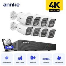 ANNKE 4K PoE Security Camera System Color Night Vision 8CH NVR Audio Recording picture