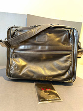 Vintage TUMI 969 Overnight Brief Bag Black Napa Leather UNUSED w/ Original Tags picture