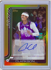 Topps 2025-26 Flagship Certified Auto Jordan Clarkson GOLD Rainbow Auto /50 JAZZ picture