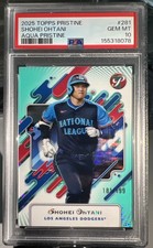 2025 TOPPS PRISTINE SHOHEI OHTANI AQUA PRISTINE 181/199 PSA 10🔥🔥DODGERS🔥🔥MVP picture