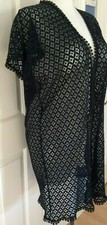 ARIANNA By Howard's Black Open Front Cardi Short Slv Cotton One Size (Fits 4-14) picture