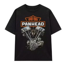 Panhead HD Motorcycles Biker 90s Vintage Feel T-Shirt picture