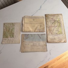 Lot 5 WWII Military Aeronautical Nautical Maps Restricted 1940s Army Air Corps picture