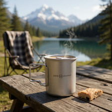 100% Titanium Cookware Mug 15oz 450ml Cup Mug Ultralight with Pouch picture