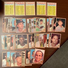 1962 Topps MLB Baseball Lot (50) CARDS/COMMONS ONLY/Poor Shape+Damage/Checklists picture