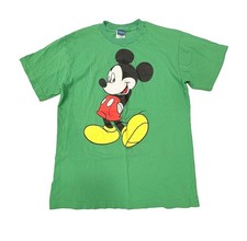 VTG Disney Mickey Mouse Graphic Logo T-shirt Green Sz. Medium Jerry Leigh picture