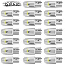 20X T10 194 168 W5W 2825 COB LED License Plate Interior Light Bulbs 6000K White picture