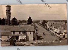 c1915 Birds Eye Street View CAMERON Wisconsin WI Barron County RPPC Real Photo picture
