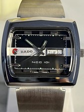 Rado NCC 101 Vintage Black Dial Stainless Steel Automatic Men's Swiss Wristwatch picture