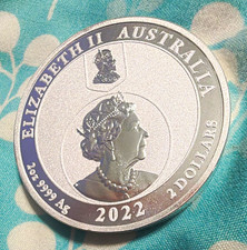 ⁠2022 Australia 2 oz Silver 1910 Florin Two Shillings $2 Coin .9999 BU Perth Min picture