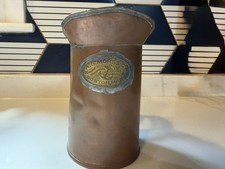 Antique AS Morss Co Boston Copper Marine Pitcher Pint Nautical Ship Anchor picture